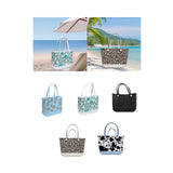 Maxbell Washable Tote Bag Fashion with Hole Waterproof Travel Bag Summer Beach Pouch Blue