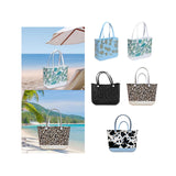 Maxbell Washable Tote Bag Fashion with Hole Waterproof Travel Bag Summer Beach Pouch Blue