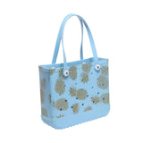 Maxbell Washable Tote Bag Fashion with Hole Waterproof Travel Bag Summer Beach Pouch Blue