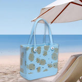 Maxbell Washable Tote Bag Fashion with Hole Waterproof Travel Bag Summer Beach Pouch Blue
