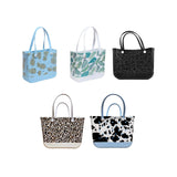 Maxbell Washable Tote Bag Fashion with Hole Waterproof Travel Bag Summer Beach Pouch Blue