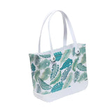 Maxbell Washable Tote Bag Fashion with Hole Waterproof Travel Bag Summer Beach Pouch Leaves
