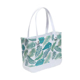 Maxbell Washable Tote Bag Fashion with Hole Waterproof Travel Bag Summer Beach Pouch Leaves