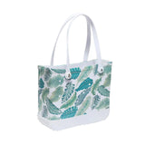 Maxbell Washable Tote Bag Fashion with Hole Waterproof Travel Bag Summer Beach Pouch Leaves