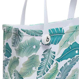 Maxbell Washable Tote Bag Fashion with Hole Waterproof Travel Bag Summer Beach Pouch Leaves