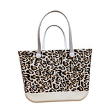 Maxbell Washable Tote Bag Fashion with Hole Waterproof Travel Bag Summer Beach Pouch White Bottom