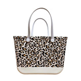Maxbell Washable Tote Bag Fashion with Hole Waterproof Travel Bag Summer Beach Pouch White Bottom