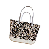 Maxbell Washable Tote Bag Fashion with Hole Waterproof Travel Bag Summer Beach Pouch White Bottom