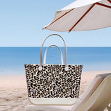 Maxbell Washable Tote Bag Fashion with Hole Waterproof Travel Bag Summer Beach Pouch White Bottom
