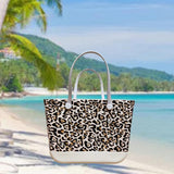 Maxbell Washable Tote Bag Fashion with Hole Waterproof Travel Bag Summer Beach Pouch White Bottom