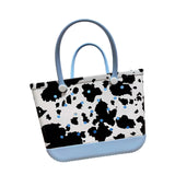 Maxbell Washable Tote Bag Fashion with Hole Waterproof Travel Bag Summer Beach Pouch Cow