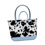 Maxbell Washable Tote Bag Fashion with Hole Waterproof Travel Bag Summer Beach Pouch Cow