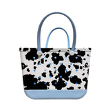 Maxbell Washable Tote Bag Fashion with Hole Waterproof Travel Bag Summer Beach Pouch Cow