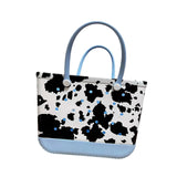 Maxbell Washable Tote Bag Fashion with Hole Waterproof Travel Bag Summer Beach Pouch Cow