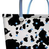 Maxbell Washable Tote Bag Fashion with Hole Waterproof Travel Bag Summer Beach Pouch Cow