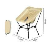 Maxbell Folding Camping Chair Stable Outdoor Moon Chair for Park Outside Backpacking Beige