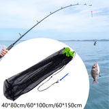 Maxbell Fishing Net Bag Folding Outdoor Carp Fishing with Ground Plug Mesh Baits Bag 40x80cm