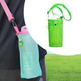 Maxbell Water Bottle Holder Mesh Lightweight for Travel Essentials Sports Travelling Green