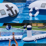 Maxbell Inflatable Pool Volleyball Set Fun Volleyball Net for Children Parent 300cmx75cmx90cm