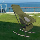 Maxbell Folding Camping Chair Rocker Foldable Camp Chair Porch Outdoor Rocking Chair