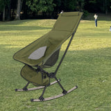 Maxbell Folding Camping Chair Rocker Foldable Camp Chair Porch Outdoor Rocking Chair