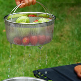 Maxbell Veggie Steamer Basket Multiuse Steam Basket Pan for Chinese Wok Kitchen Eggs