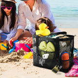 Maxbell Mesh Beach Tote Overnight Bag Storage Shoulder Bag for Work Birthday Vacation Green