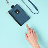 Maxbell RFID Blocking Wallet Portable Travel Accessory Travel Wallet for Travel Trip Blue