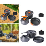 Maxbell 3Pcs Camping Cooking Set with Storage Bag for Fishing Outdoor Cooking Hiking Orange