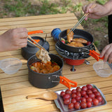 Maxbell 3Pcs Camping Cooking Set with Storage Bag for Fishing Outdoor Cooking Hiking Orange