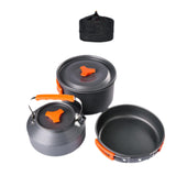 Maxbell 3Pcs Camping Cooking Set with Storage Bag for Fishing Outdoor Cooking Hiking Orange