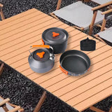 Maxbell 3Pcs Camping Cooking Set with Storage Bag for Fishing Outdoor Cooking Hiking Orange