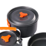 Maxbell 3Pcs Camping Cooking Set with Storage Bag for Fishing Outdoor Cooking Hiking Orange