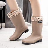 Maxbell Womens Rain Boots Waterproof Versatile Rainboots for Outdoor Fishing Camping EU Size 38