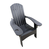 Maxbell Wood Chair with AN Hole to Hold Umbrella Outdoor Indoor for Deck Porch Patio black