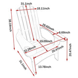 Maxbell Wood Chair with AN Hole to Hold Umbrella Outdoor Indoor for Deck Porch Patio black