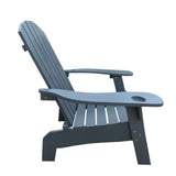 Maxbell Wood Chair with AN Hole to Hold Umbrella Outdoor Indoor for Deck Porch Patio gray