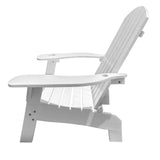 Maxbell Wood Chair with AN Hole to Hold Umbrella Outdoor Indoor for Deck Porch Patio white