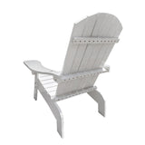 Maxbell Wood Chair with AN Hole to Hold Umbrella Outdoor Indoor for Deck Porch Patio white