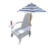 Maxbell Wood Chair with AN Hole to Hold Umbrella Outdoor Indoor for Deck Porch Patio white