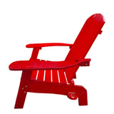 Maxbell Wood Chair with AN Hole to Hold Umbrella Outdoor Indoor for Deck Porch Patio red