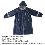 Maxbell Kids Rain Coat Portable Rainwear Outwear for Students Breathable Rain Poncho Blue