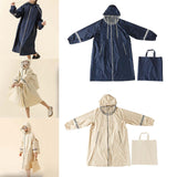 Maxbell Kids Rain Coat Portable Rainwear Outwear for Students Breathable Rain Poncho Blue