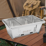 Maxbell Barbecue Grill Detachable Campfire Grill Camping Furnace for Party Camping