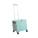 Maxbell Handcart Multifunction Wide Grip Collapsible Crate for Moving Teacher Garden Green