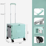 Maxbell Handcart Multifunction Wide Grip Collapsible Crate for Moving Teacher Garden Green