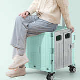 Maxbell Handcart Multifunction Wide Grip Collapsible Crate for Moving Teacher Garden Green