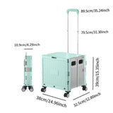 Maxbell Handcart Multifunction Wide Grip Collapsible Crate for Moving Teacher Garden Green
