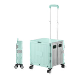 Maxbell Handcart Multifunction Wide Grip Collapsible Crate for Moving Teacher Garden Green