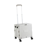 Maxbell Handcart Multifunction Wide Grip Collapsible Crate for Moving Teacher Garden Grey